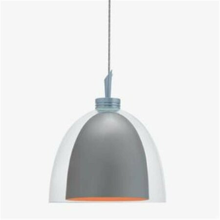 JESCO LIGHTING GROUP 1-Light Monorail Quick Adapt Low Voltage Pendant- Gun Metal-Orange QAP215-GMOR